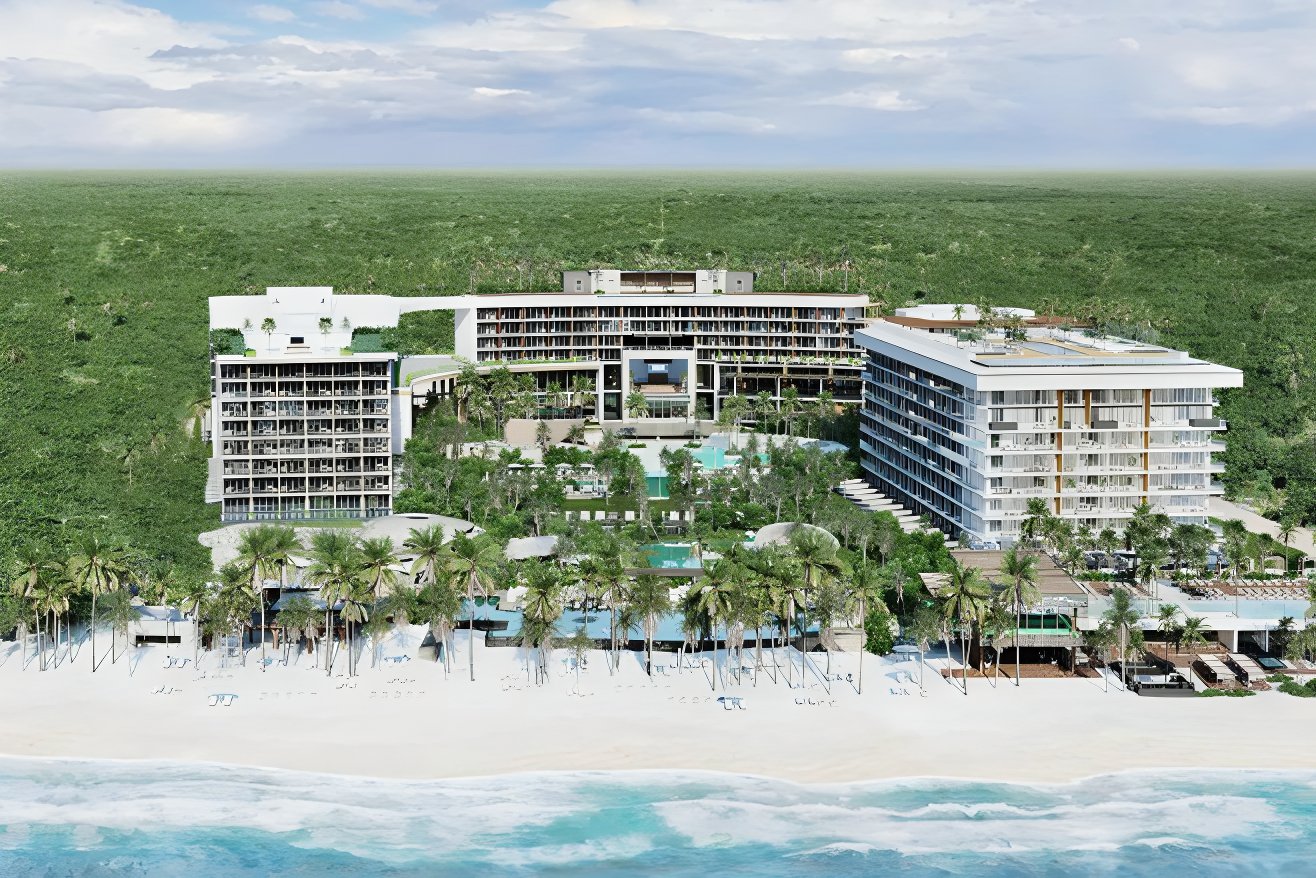 Aerial view of Secrets Moxche is an all-inclusive Playa del Carmen resort