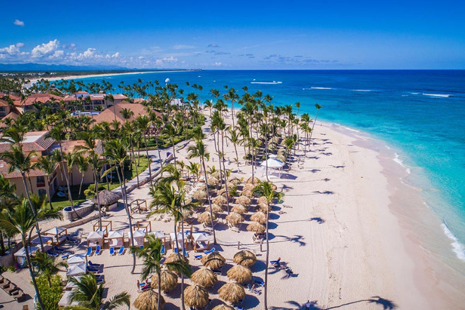 Aerial view of Majestic Colonial resort in Dominican Republic