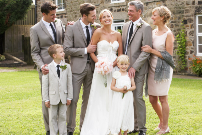 Wedding Group at a destination wedding garden