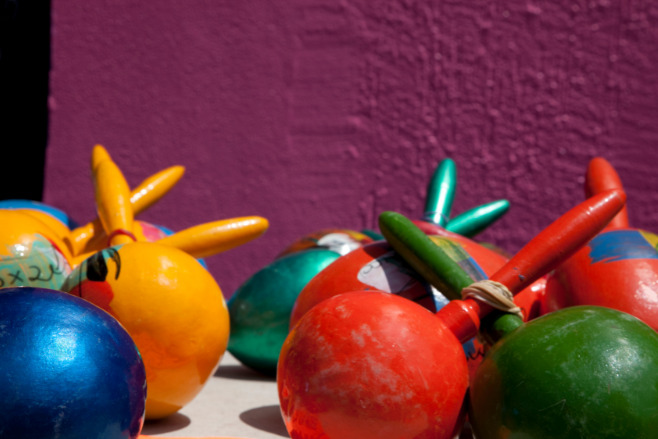 Multi-colored maracas are a great Destination Wedding Favor