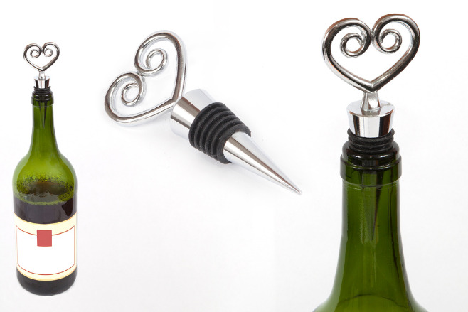 Heart shaped wine stoppers 