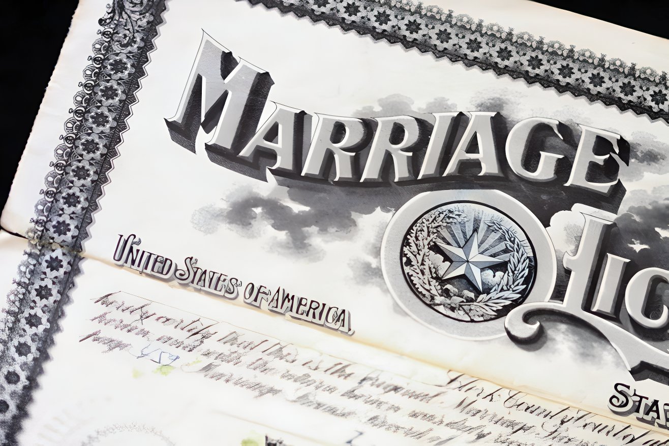 A marriage license