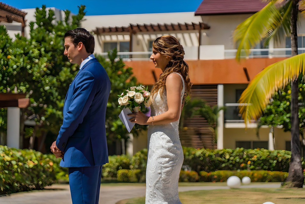 first look for a destination wedding