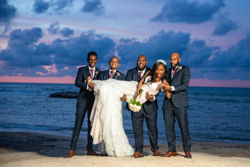 Bride at the beach