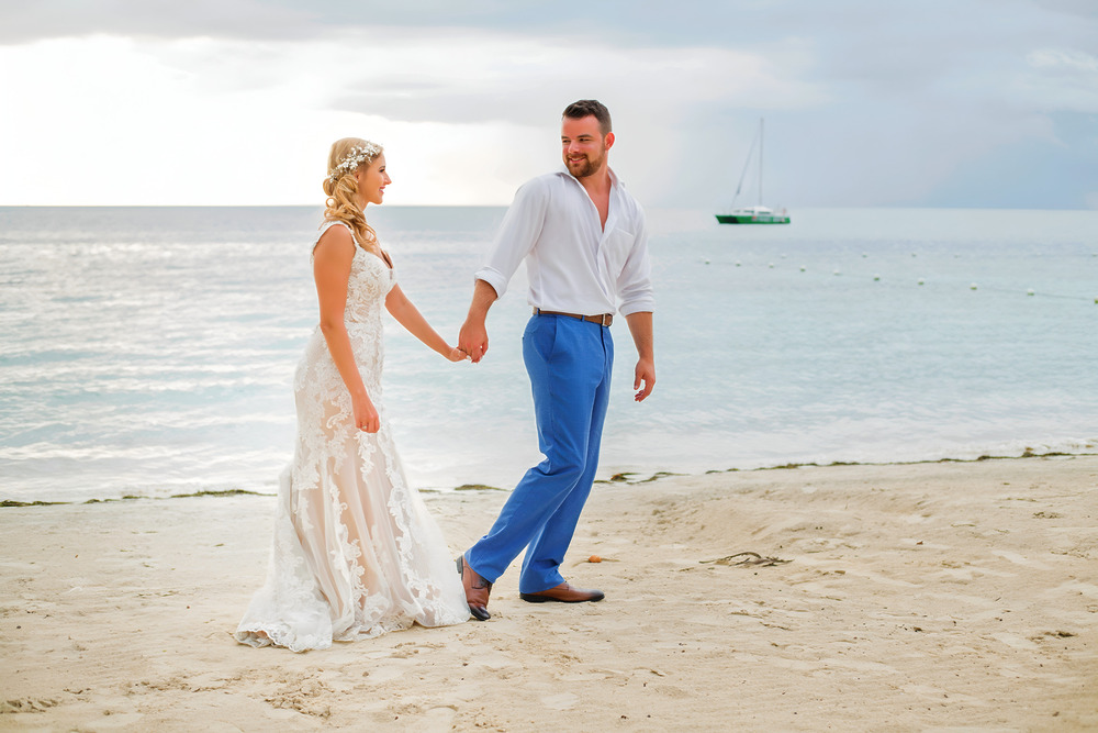 Beautiful couple at the beach