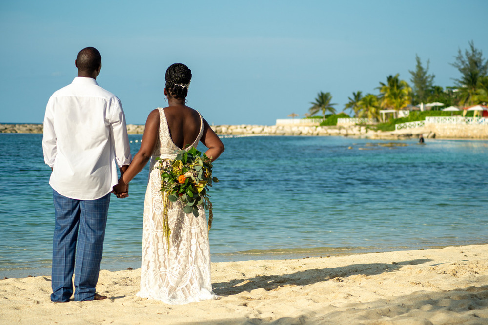 Just married at the Caribbean