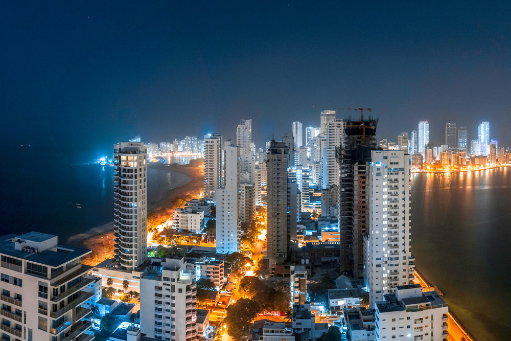 Cartagena, Colombia's cities at night