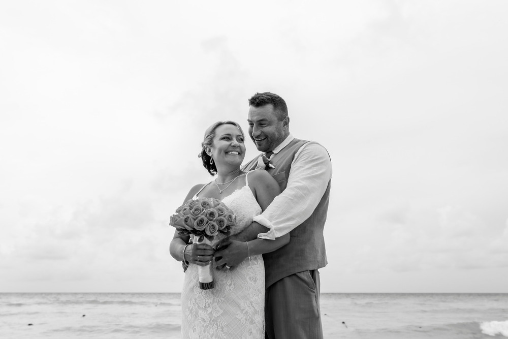 Happily married at the beach