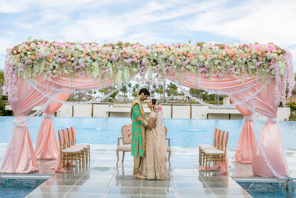 indian over water destination wedding