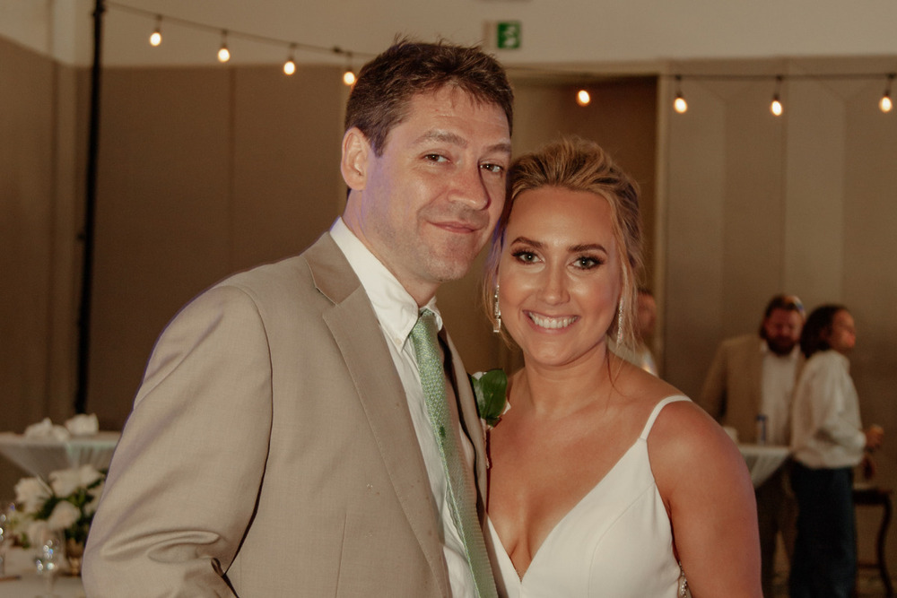 Gorgeous wedding couple at their reception