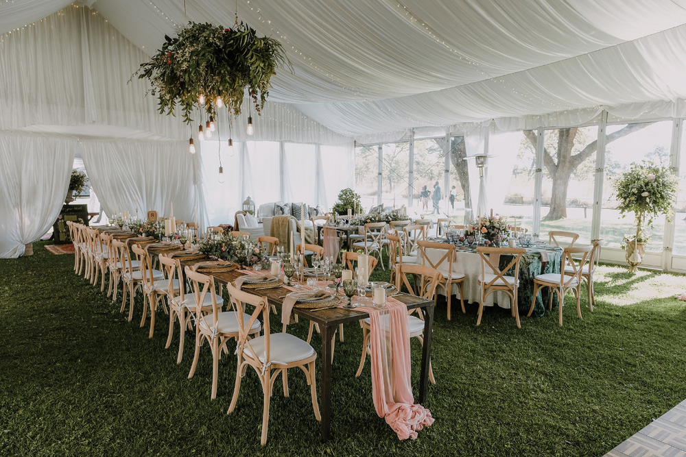 Rustic wedding head table