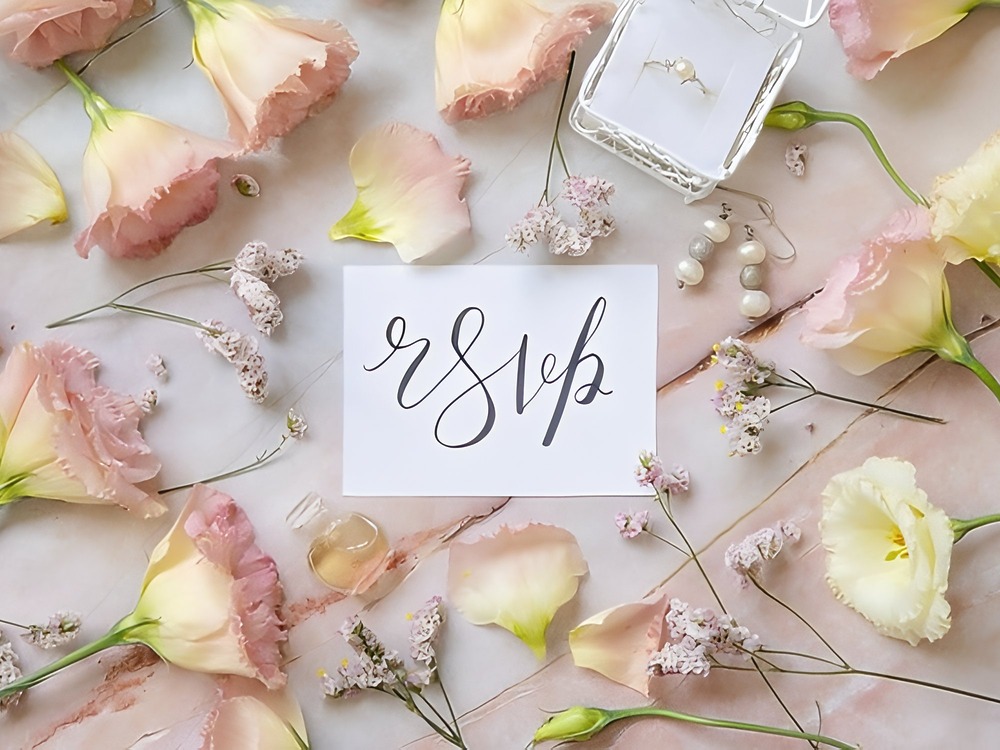 Certainly! Here’s a rewritten RSVP card text, inspired by pastel flowers and pearl earrings, with the words “wedding” and “destination wedding” included: --- Kindly Reply With pastel blooms and pearls in mind, We invite you to join us as we begin our forever. Will you grace us with your presence at our wedding? Or will you be dreaming of us from afar? ___ Joyfully accepts our invitation to this special destination wedding ___ Regretfully declines but sends warm wishes Please reply by [Date] We can’t wait to celebrate love—surrounded by blossoms, laughter, and cherished guests like you. --- Let me know if you'd like more customization!.