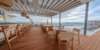 Rooftop bar at UNICO 20°105° Riviera Nayarit, ideal for a destination wedding, with pool and ocean view.