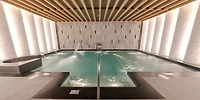 Indoor spa pool at UNICO 20°105° Riviera Nayarit, perfect for destination wedding relaxation and luxury.