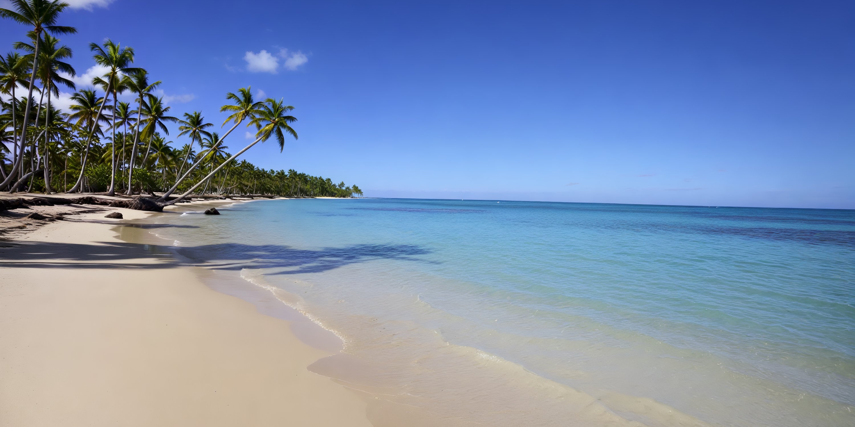 Palm trees line the beach at Bahia Principe Grand Samana, a stunning destination wedding location.