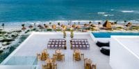 Outdoor dining at Ocean Allure Costa Mujeres, perfect for a destination wedding by the beach and ocean.