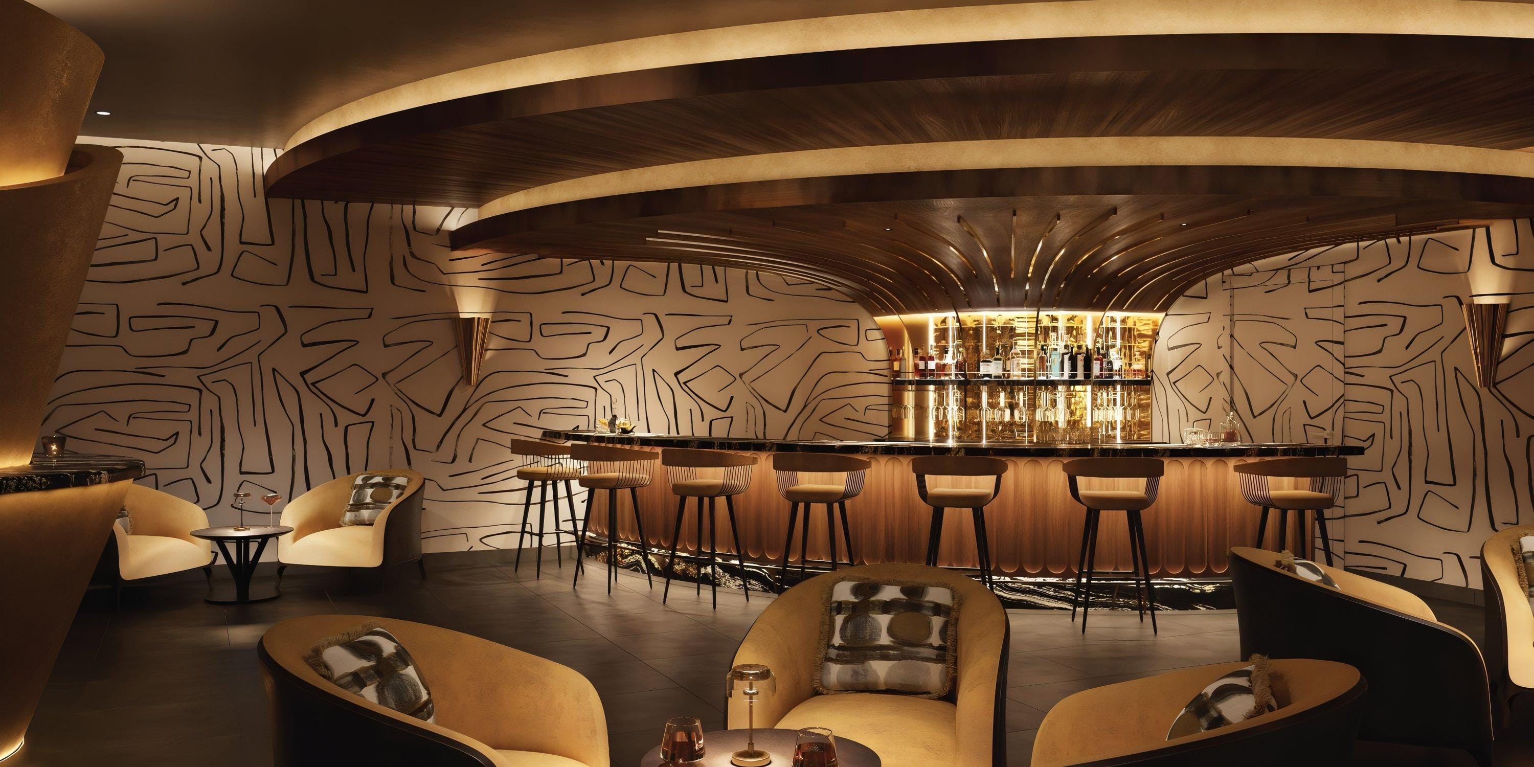 Elegant lounge bar at Lopesan Serenity Bay Resort, ideal for destination weddings, with chic d&eacute;cor.