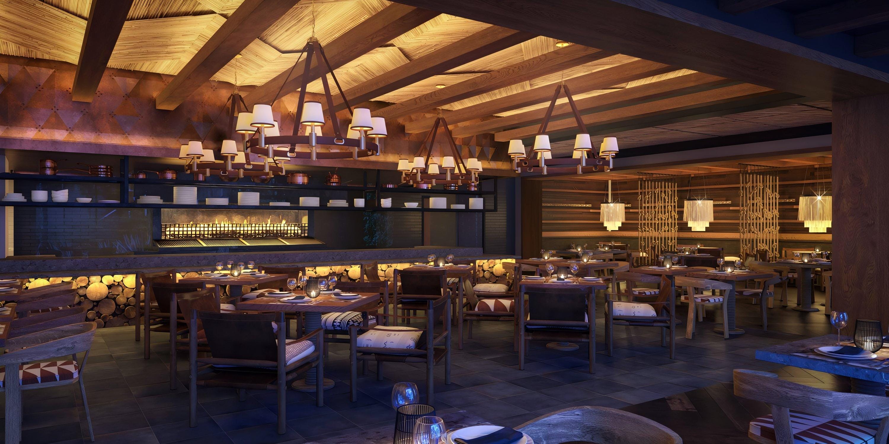 Elegant Lopesan Serenity Bay: wood furniture, soft lighting&mdash;perfect for a destination wedding.