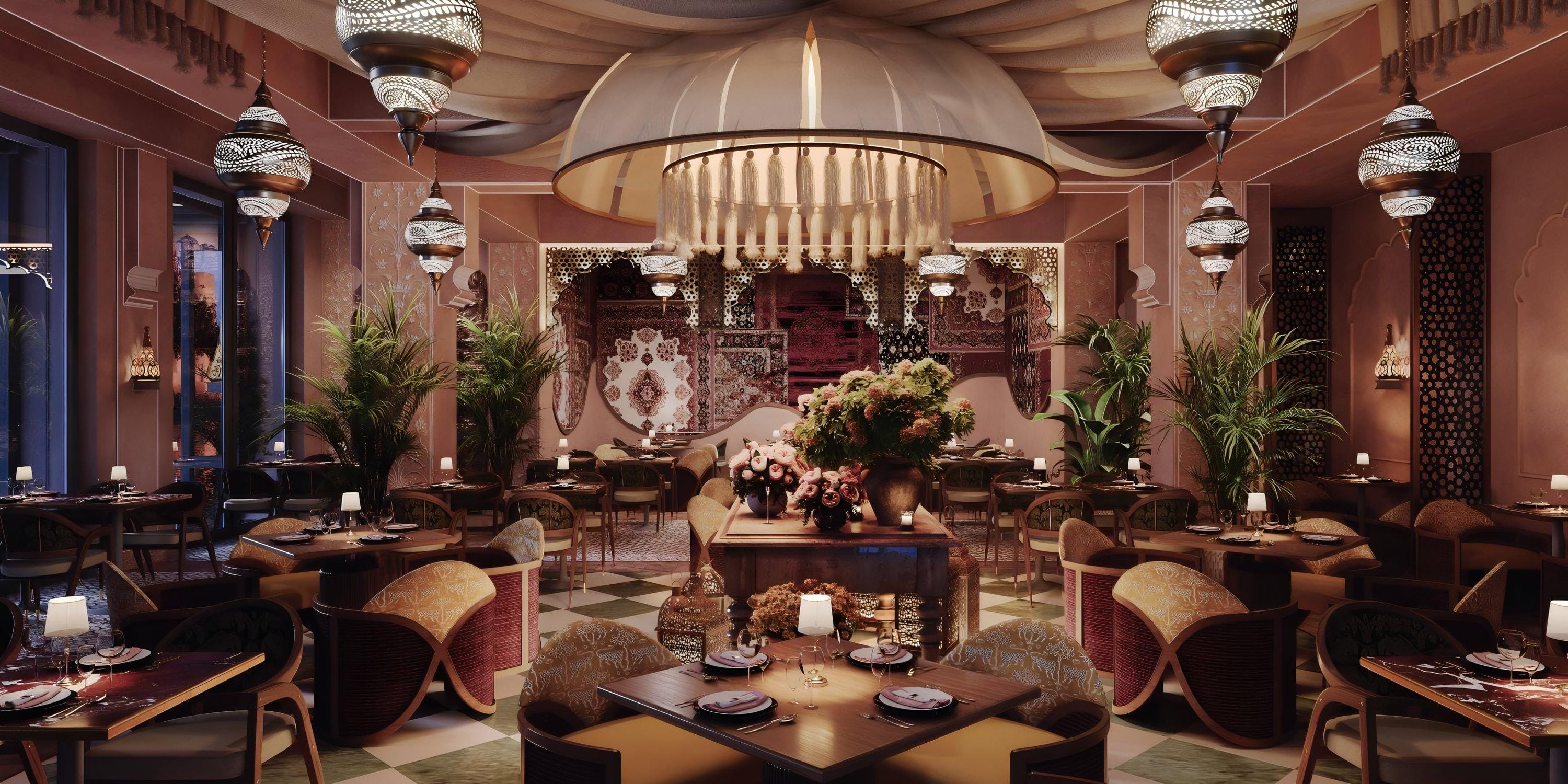 Lopesan Serenity Bay: An elegant wedding destination with ornate decor, lighting, and lush plants.