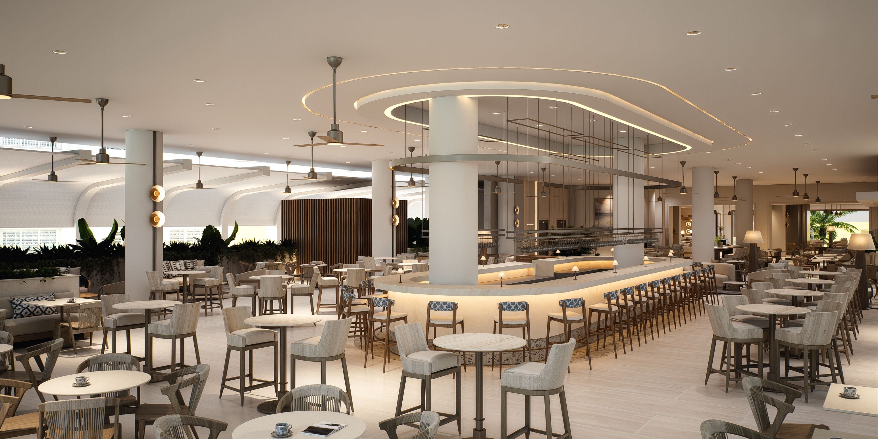 Modern, airy venue perfect for a Royalton Riviera Cancun destination wedding celebration.