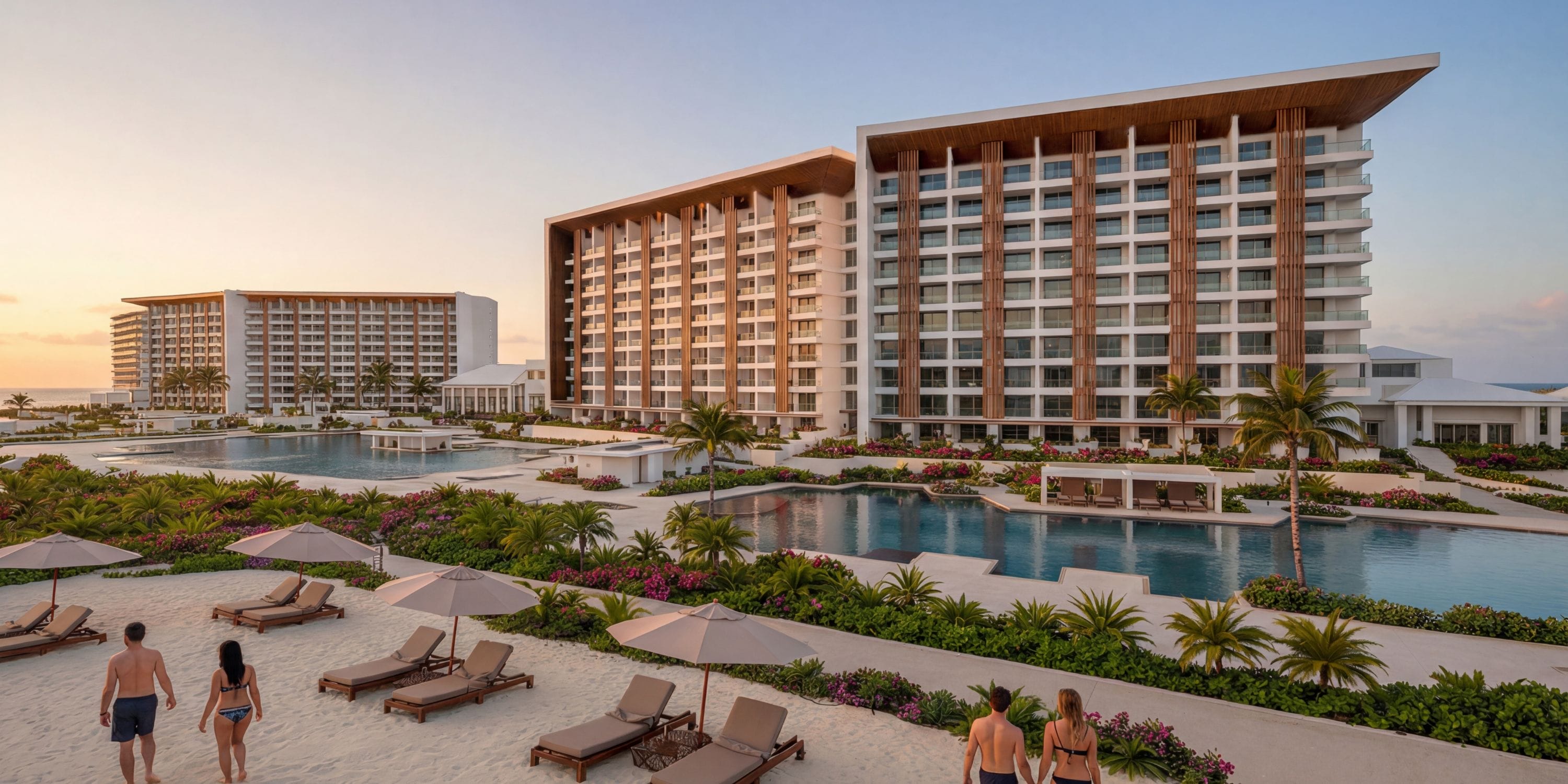 UNICO 18&deg;77&deg; Montego Bay: Luxury beachfront resort, perfect for weddings amid pools and palm trees.