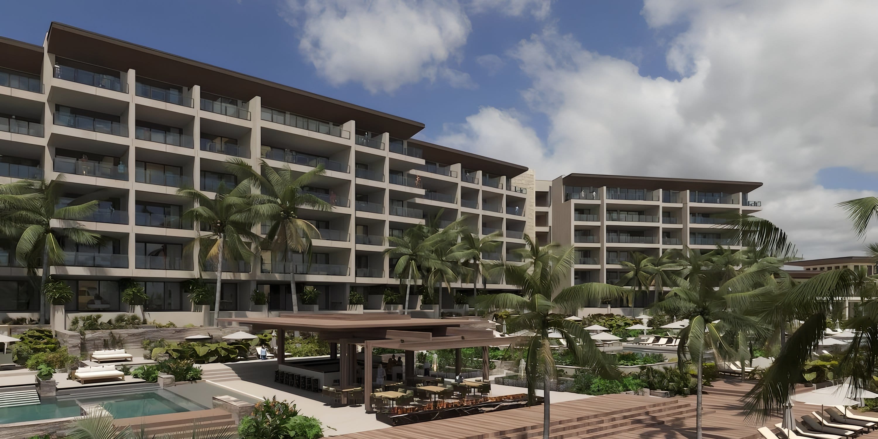 Park Hyatt Riviera Maya: dreamy beachfront resort ideal for a destination wedding, pool, and palms.