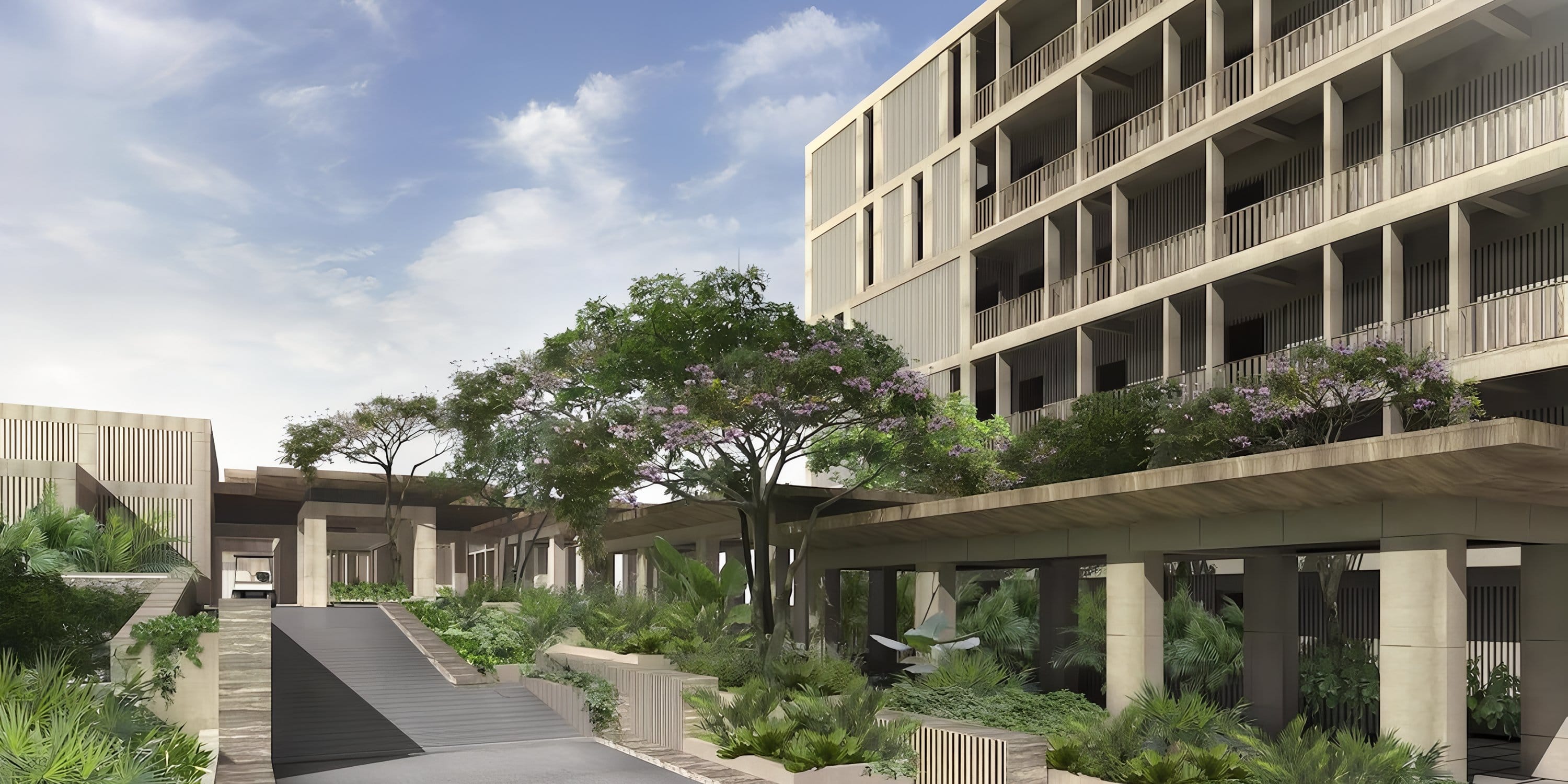 Park Hyatt Riviera Maya: a modern wedding venue set amid lush greenery and open sky.