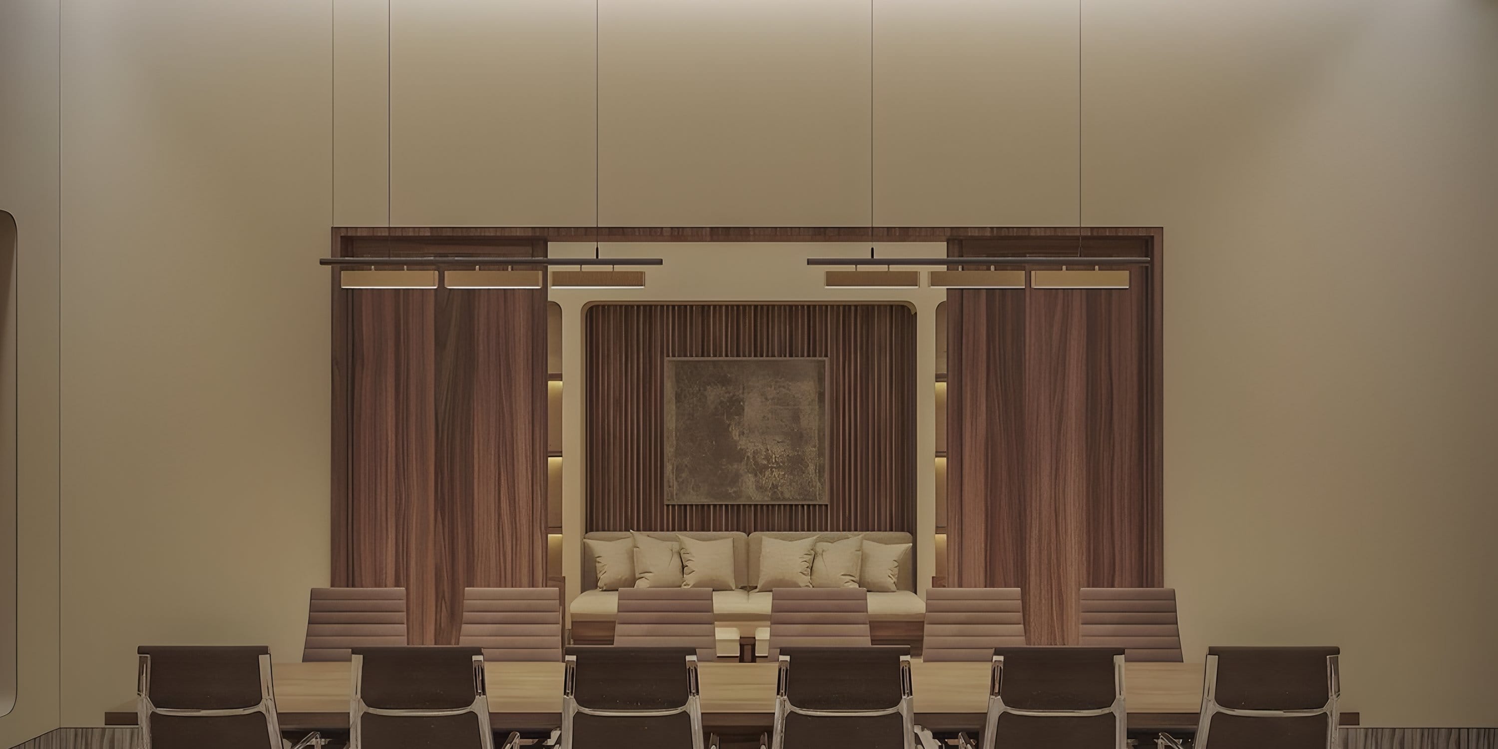Elegant conference room at Park Hyatt Riviera Maya, ideal for a destination wedding meeting.
